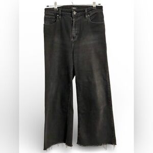 BDG Urban Outfitters Black Wide Leg Raw Hem Jeans - Size 27